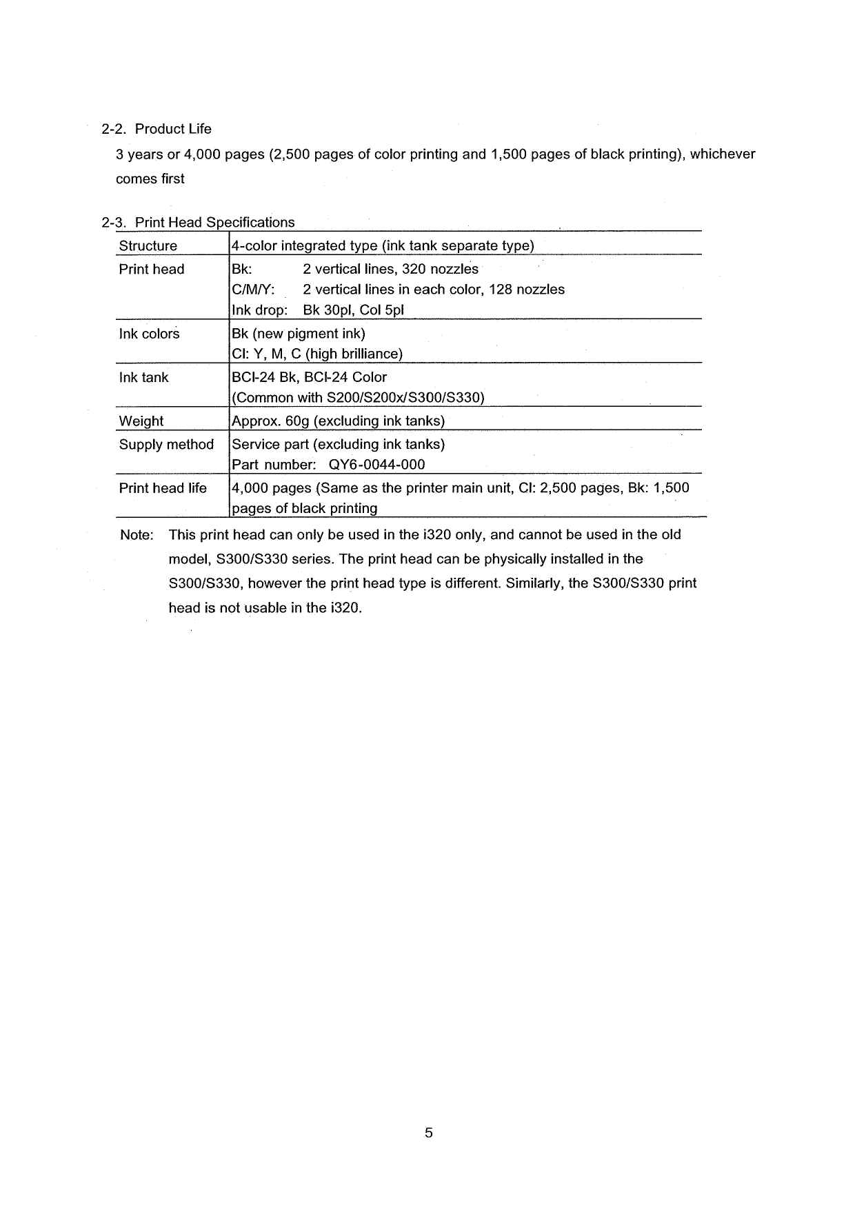 Canon PIXUS i320 Service Manual Simplified-2